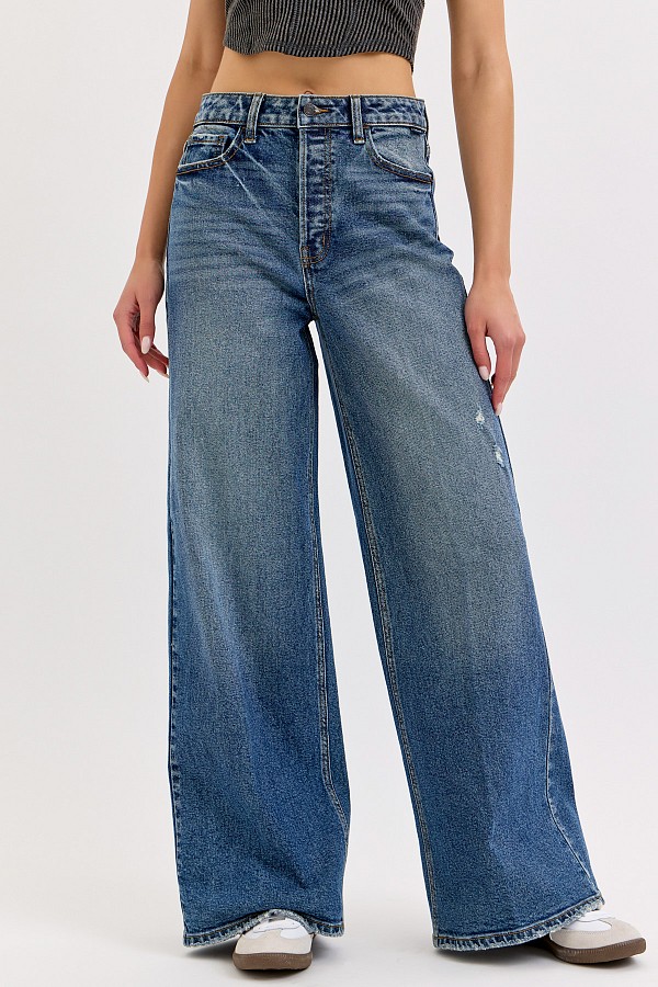 High Rise Wide Leg Jean